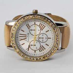 Jessica Carlyle 38MM Women's Watch Gray Dial Brown‎ Bands New Battery